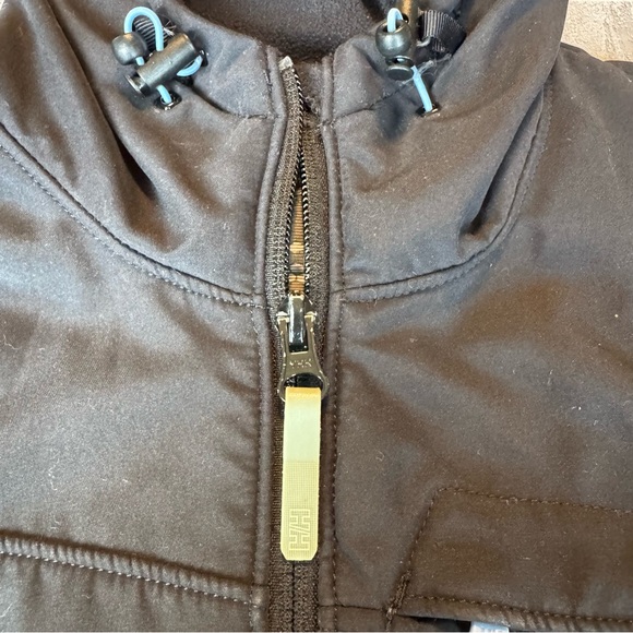 Helly Hansen Soft shell Hooded Fleece Lined Full Zip Jacket Mens Sz‎ Large Black - Picture 9 of 14